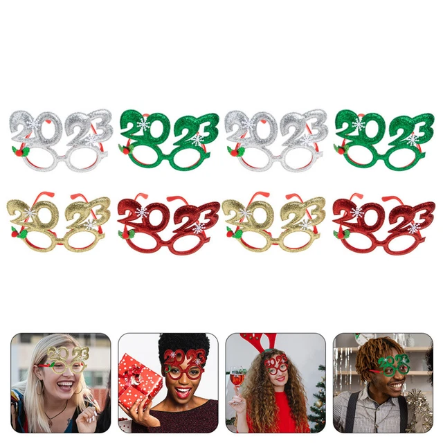 8 piezas Marco de gafas de fiesta Gafas Foto Accesorios Plástico Niño