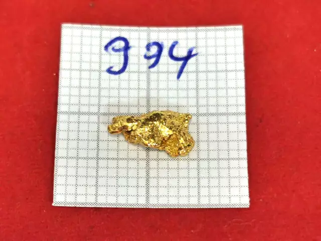 #994 Goldnugget Alaska Yukon Gold Nugget 0,385 Gramm Złoto Nuggets Gold Münze