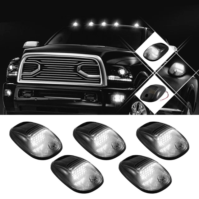 2016 Dodge Ram 1500 Lights 5-Piece Amber LED Roof Cab Marker Lights For Dodge Ram 1500/2500/3500 (2003-2018) Clearance Lights For Trucks