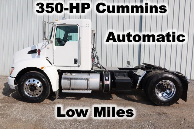 T370 350-Hp Cummins Automatic Day Cab Semi Single Axle Tractor Truck  Low Miles