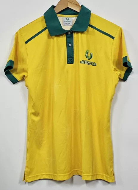 Australian Netball Diamonds Official Polo Shirt Ladies Size 16 Pre-Owned