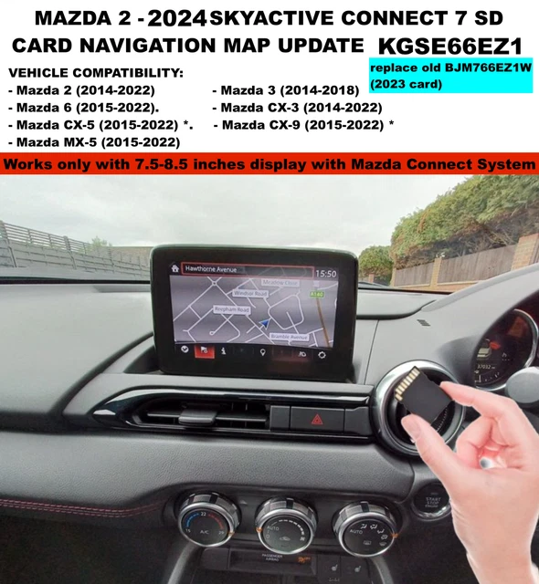 Scheda SD Mazda Connect 2 Gen 7 Per Navigazione Satellitare - Mappe Russia/UE DN4J66EZ1B