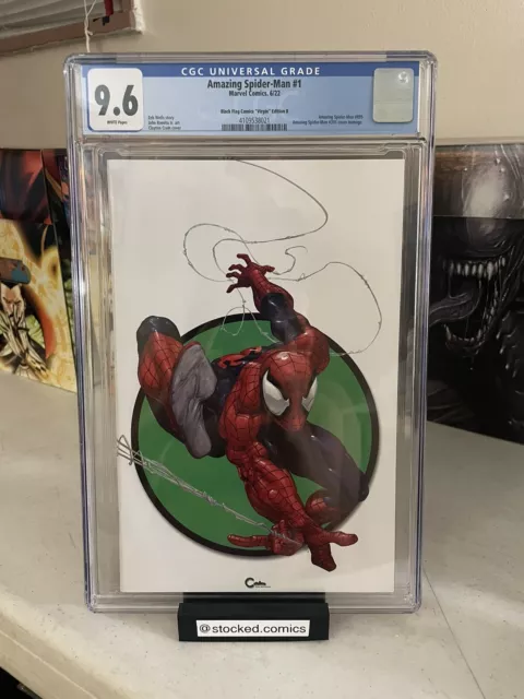 Amazing Spider-Man #1 (2022 Marvel) Clayton Crain C2E2 Virgin Variant CGC 9.6
