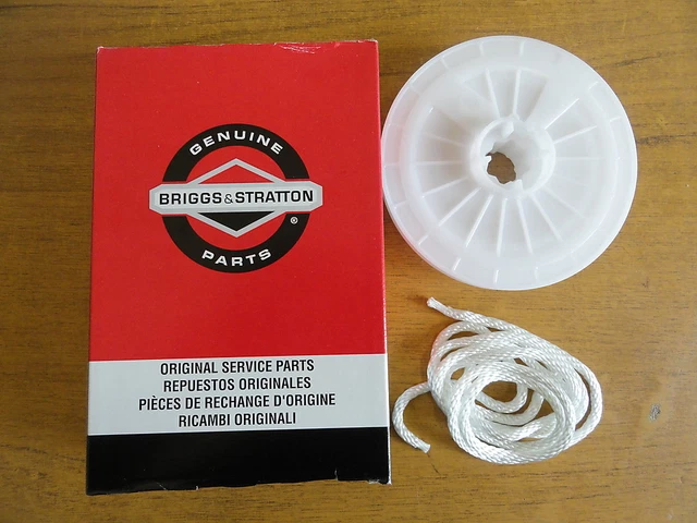GENUINE BRIGGS & STRATTON STARTER PULLEY 295871 RECOIL PULLEY AND ROPE ...