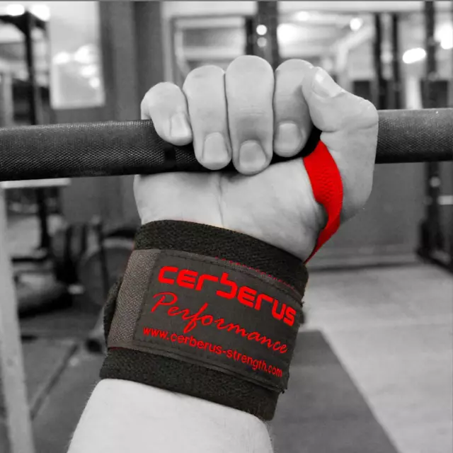 CERBERUS Strength Performance Wrist Wraps (Pair) 24" Weight lifting, Gym Straps 2