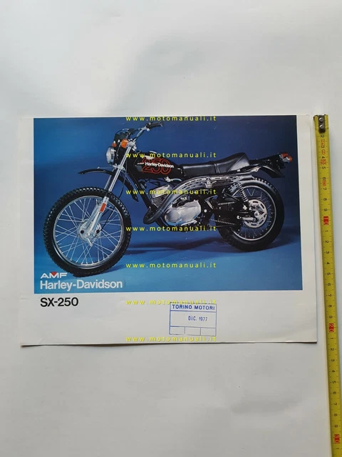 Harley-Davidson SX 250 1977 depliant italiano originale brochure Harley-Davidson SX 250 1977 depliant italiano originale brochure