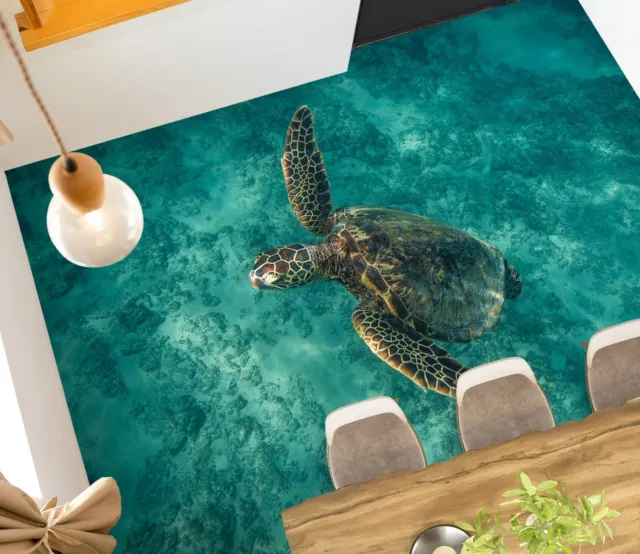 Calcomanía 3D Sea Turtle SKE3148 con impresión de piso tapiz piso epoxi decoración Kay