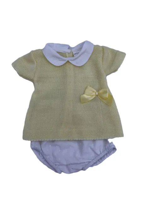 Nuovo con Etichetta Baby Spagnolo 2 Pezzi Maglia Giallo & Set Pantaloni Costume