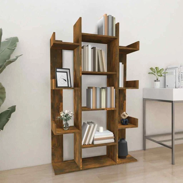 Vidaxl Libreria Rovere Fumo 86x25,5x140 cm in Legno Multistrato
