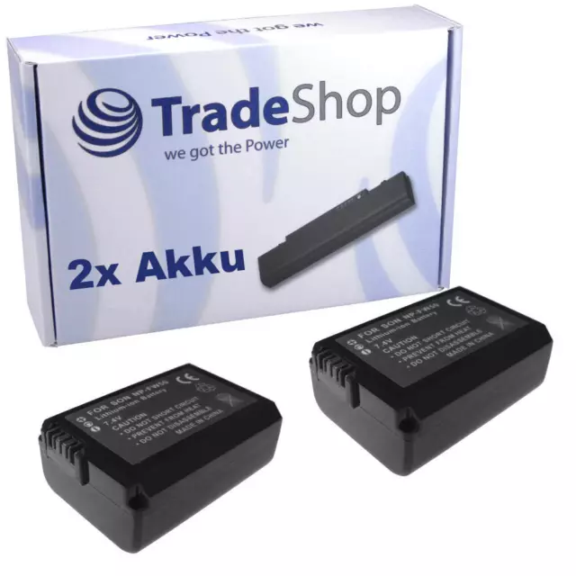 2x POWER AKKU 1300mAh für SONY NP-FW50 NPFW50 NP-FW-50