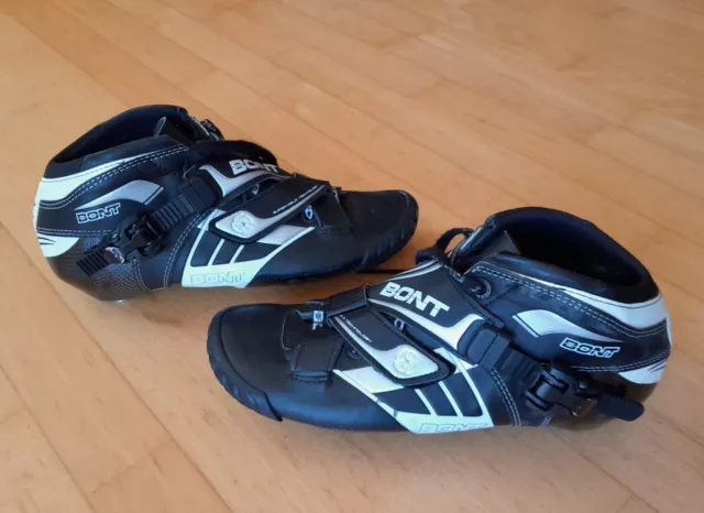 Bont Z Inline Speed Skating Boots Gr. 7.5  = Gr. 40 schwarz weiß