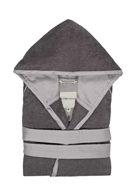 TOM TAILOR Unisex Accappatoio 100% Cotone Feel Good Spugna TG. S - Grigio XL 2