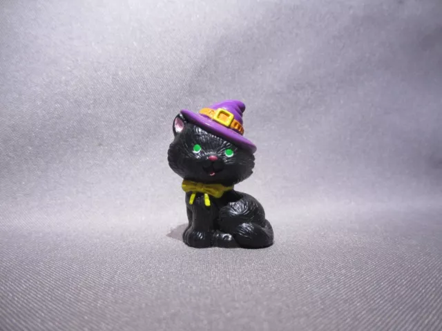 Vintage Russ Berrie Miniature Mini Halloween Figure Black Cat Witch