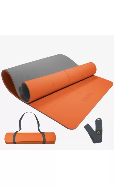 GADEL Extra Thick Yoga Mat Non Slip Thick Exercise Mat Wide TPE 12mm