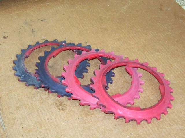 4 Lustran B0-24 John Deere Planter Plates 1 set - 4 used Corn Seed Plates Bean