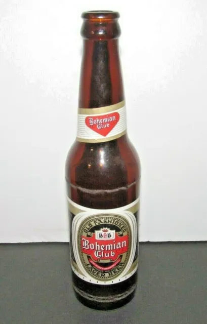 Bohemian Club Old Fashioned 12 Oz. Beer Bottle - Jos. Hueber Brewing Monroe, WI