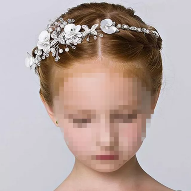 Girls Flower Hair Garland First Communion Hair Accessories Kids Flower Headband 3