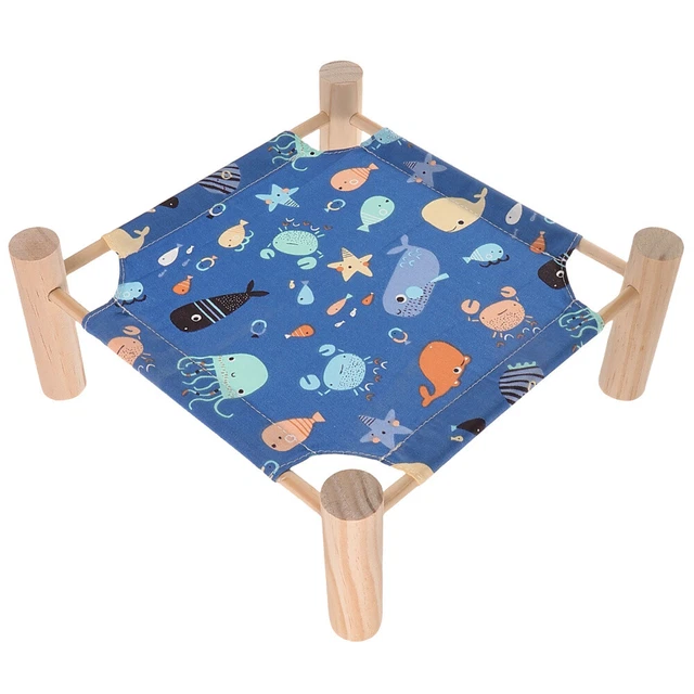 Lit de camp pour hamster surélevé, lit pour animaux de compagnie, lit amovible 2