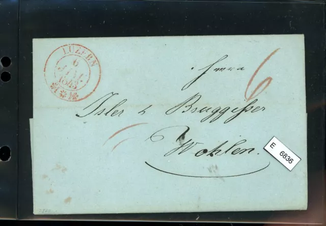 BM2578, Schweiz Vorphilatelie, Brief nach Wohlen (Aargau), aus Luzern, 1843