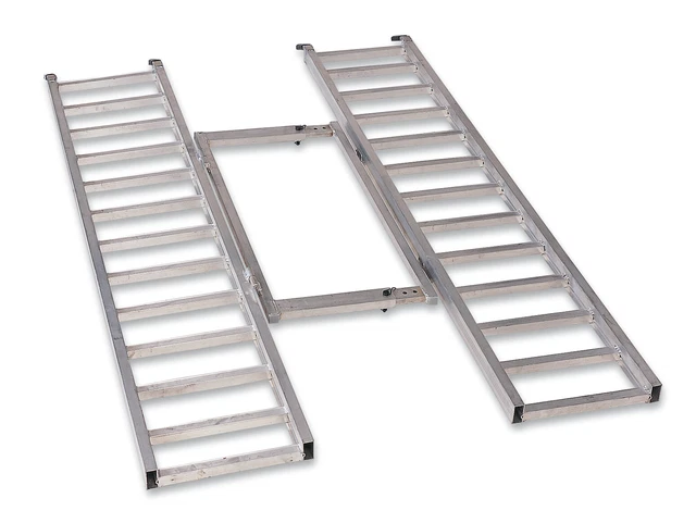 Moose Racing Tri-Fold Adjustable ATV Aluminum Ramp Silver 76” long (3910-0008)