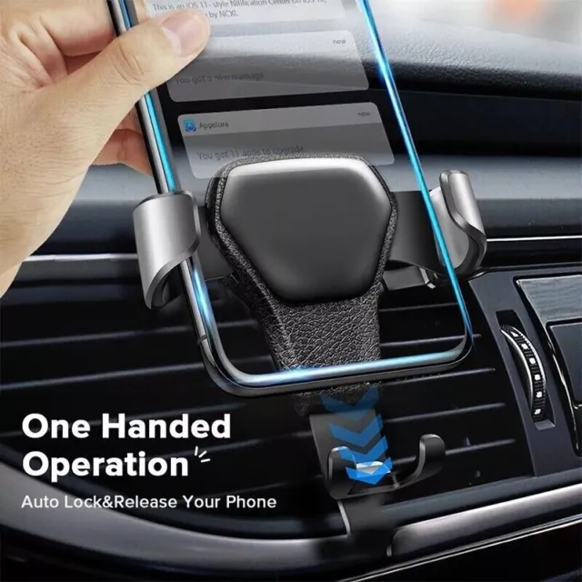 Universal Gravity Car Holder Mount Air Vent Stand Cradle For iPhone 14 15 13 12