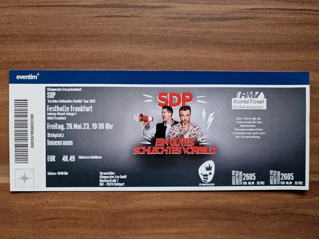 Sdp Tickets SDP TICKET FESTHALLE Frankfurt 26.Mai.2023 Stehplatz Innen EUR 120,00 ...