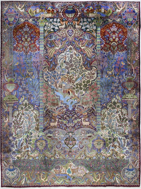 Original Alfombra Persa Kashmar 396 X 296CM N º 1833 Garteneden Diseño Oriental