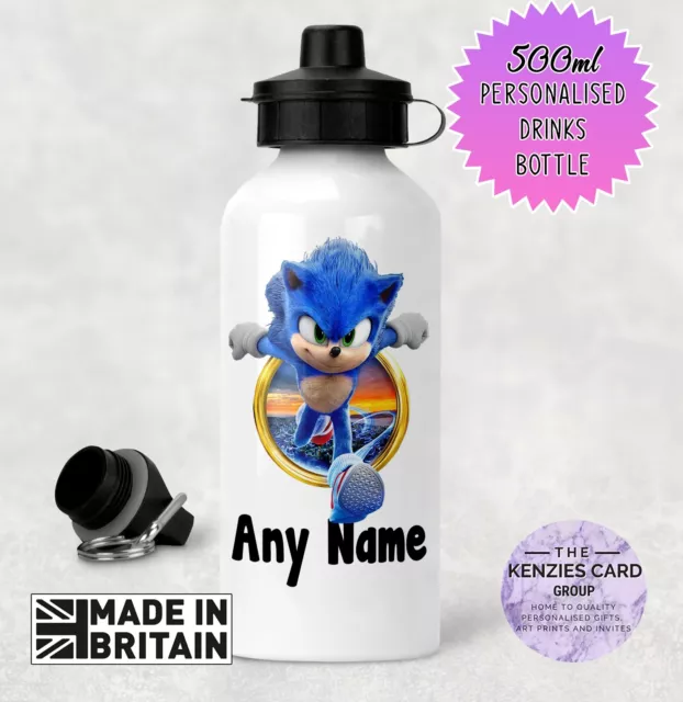 Personalised Sonic The Hedgehog Kids Sports Water Bottle Stitch Bottle V3