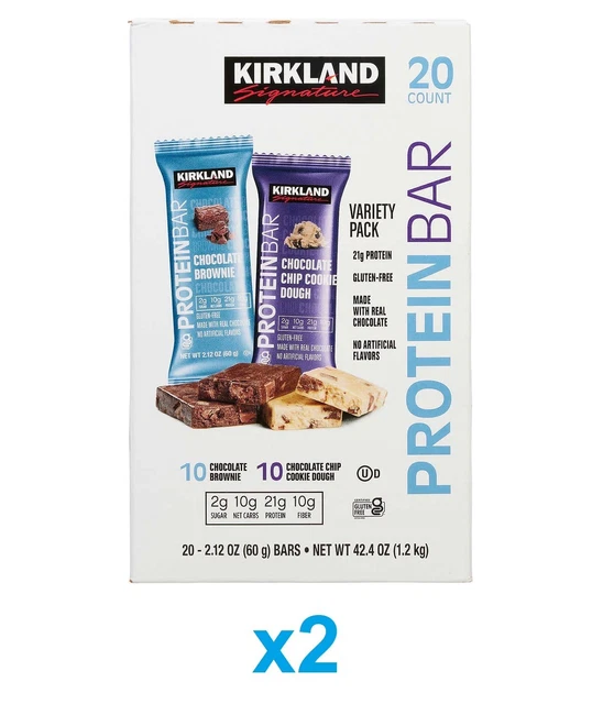 KIRKLAND SIGNATURE PROTEIN Bar Energy Variety Pack, 40 Count x 2.12 Oz EXP 12/23 55.00 PicClick