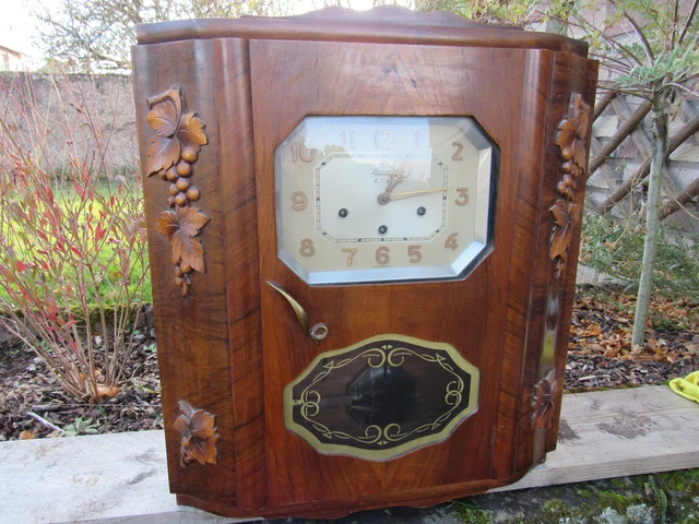 ANCIEN CARILLON PENDULE horloge LCB 4 airs 10 marteaux 10 tiges ART