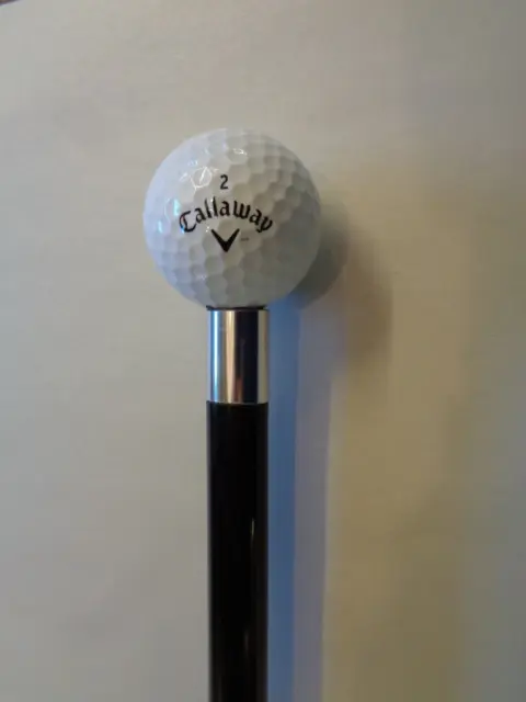 Golf Ball Topped Walking Stick - St Andrews - Graphite Super Light Carbon