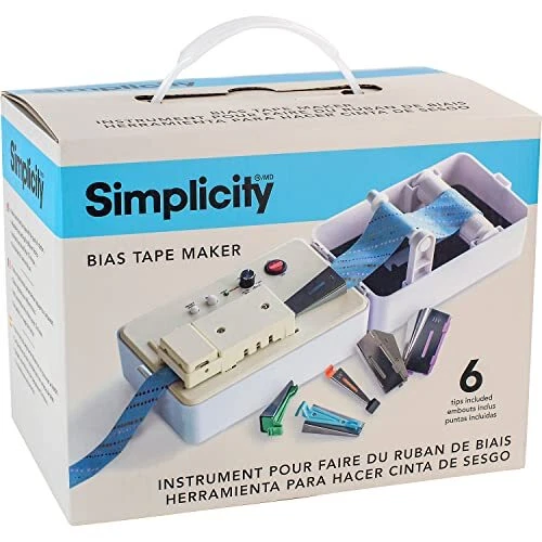 Simplicity 3881925US Sewing and Quilting Bias Tape Maker Tool with 6 Differen...