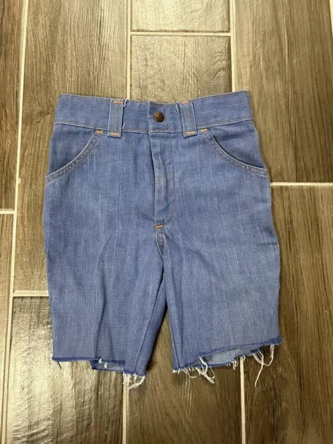 Vintage 60’s 70s Cotton Jeans Billy The Kid  Sz 7 Slim Shorts USA Made