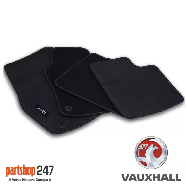 Genuine Oe Vauxhall Astra H Mk5 Hatch Tailored Black Velour Front/Rear Car Mats