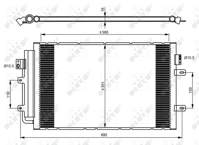 Condensatore Climatizzatore Valeo 817739 – Montaggio Anteriore, Alluminio, 743x438 Mm - 2