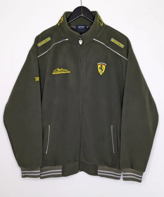 Ferrari Michael Schumacher Full Zip Fleece Jacket Embroidered Mens L/XL