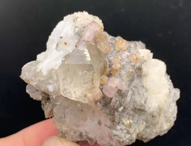 Natural Quartz Combine With  Apetite Crystals specimen From Afghanistan 185 Cts