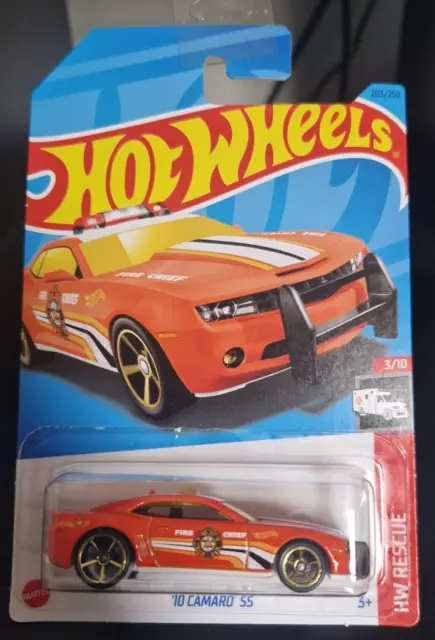 2023 HOT WHEELS #203 - '10 Camaro SS (Orange #3 HW Rescue - Long