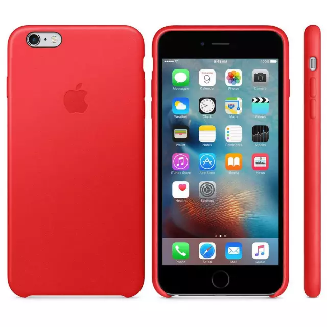 Véritable Apple Cuir Étui pour IPHONE 6 Plus/6s Plus - Rouge - Neuf