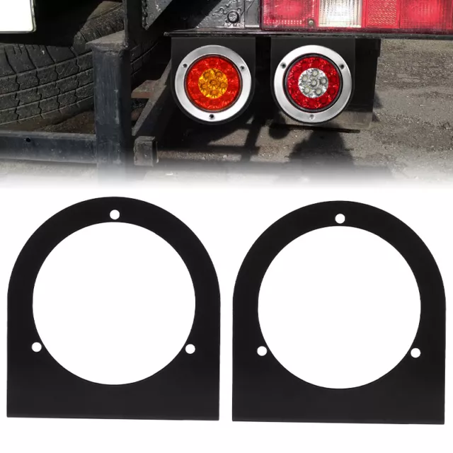 2pcs 4inch Round Trailer Tail Light L Mounting Bracket for Truck Boat RV Trailer