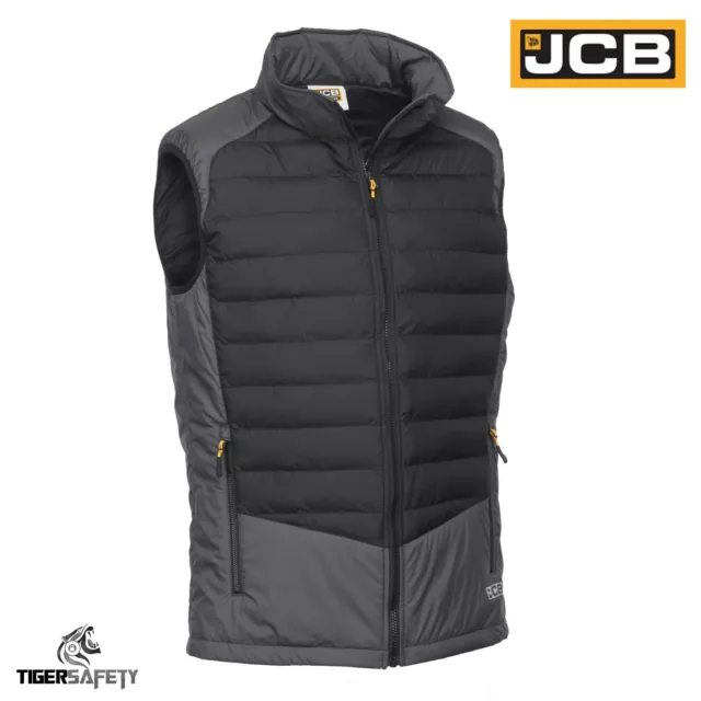 Jcb Commerce Hommes Noir Léger Doudoune Gilet Thermique Gilet Gilet