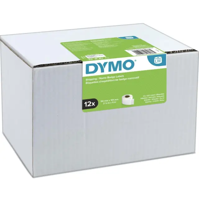 NEW Dymo 12 Rolls LabelWriter Standard Shipping Labels 54X101MM 220 Labels/Roll