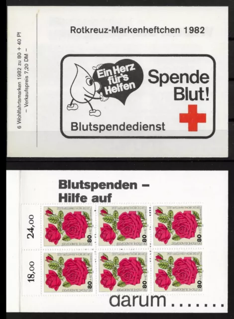 Bund 1982 ** Mi 1152 DRK Deutsches Rotes Kreuz Markenheftchen MH 3 03688G