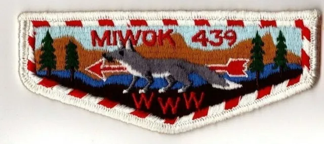 Miwok Lodge 439, Santa Clara County Council, California S-2c Flap, Mint