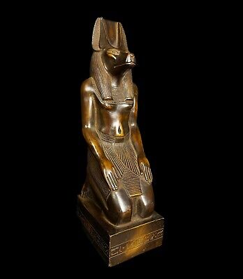 Real Unique Statue of The Jackal God Of Mummification Anubis