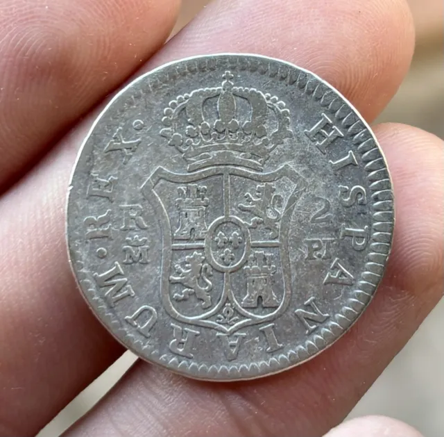 Moneda PLATA 2 Reales 1777 Madrid. CARLOS III. (2)