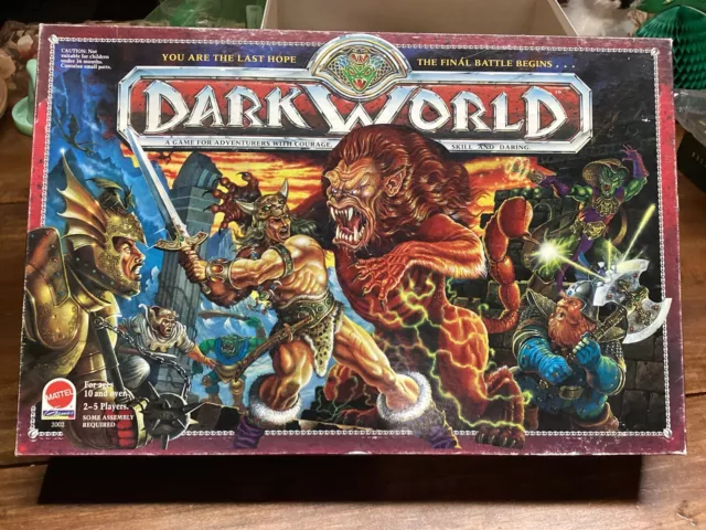 Vintage Mattel Dark World Board Game Fantasy Adventure RPG 1992 - Complete