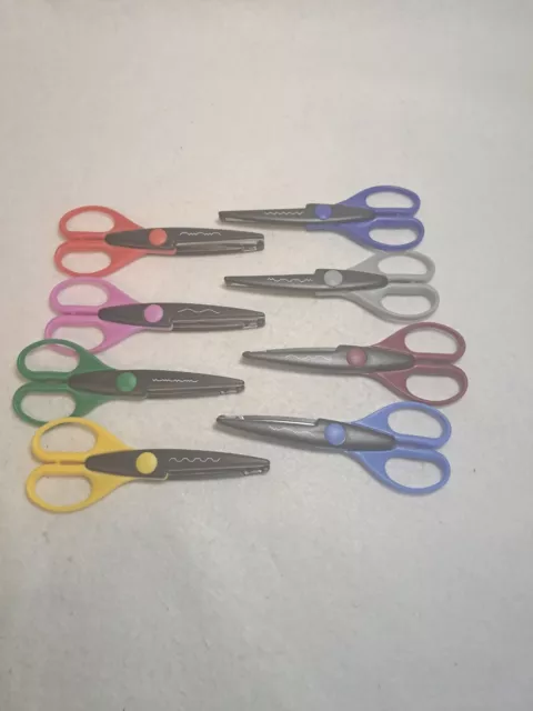 Vintage-Lot of 3-Fiskars Children's Scissors-Made in the USA-Blue/Purple/Pink