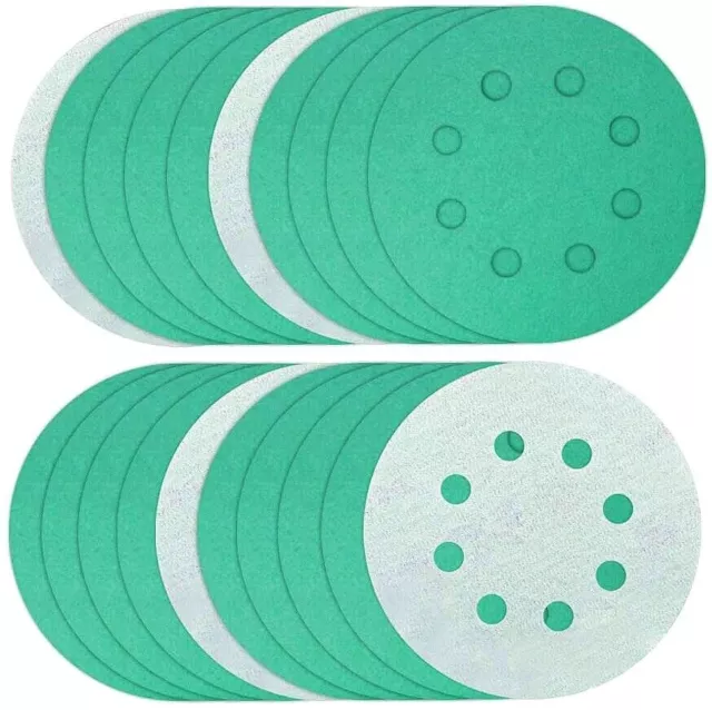 SATC 125mm 8-Hole Sanding Discs/Pads Sandpaper Hook and Loop Available 600 Grits
