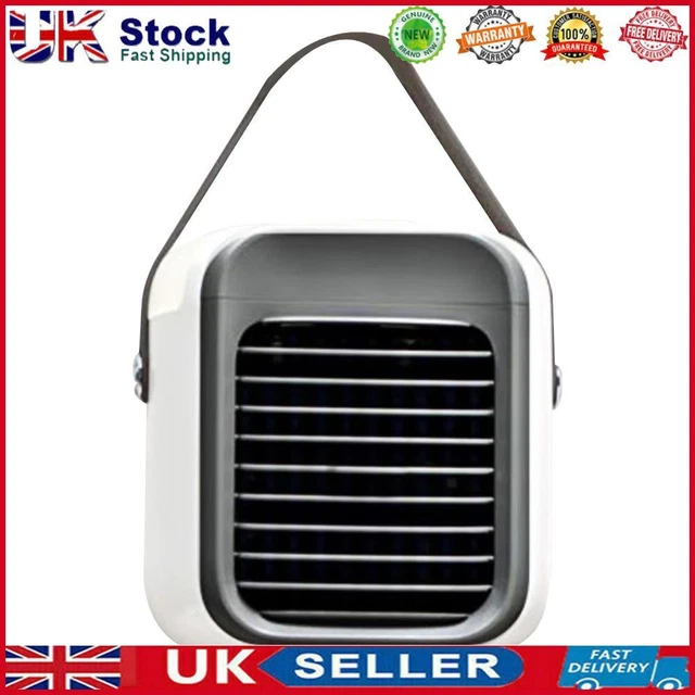 Personal Air Cooler Evaporative Air Conditioner Desk Cooling Fans (White)